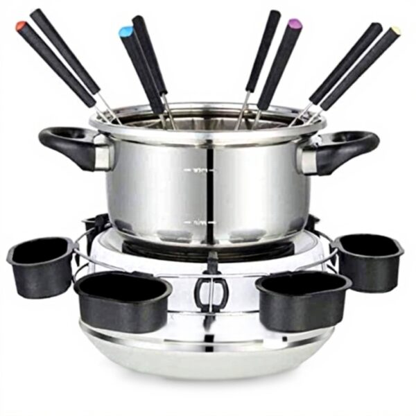 MELISSA Elektrisches Fondue 8 Personen Edelstahl 2 Liter