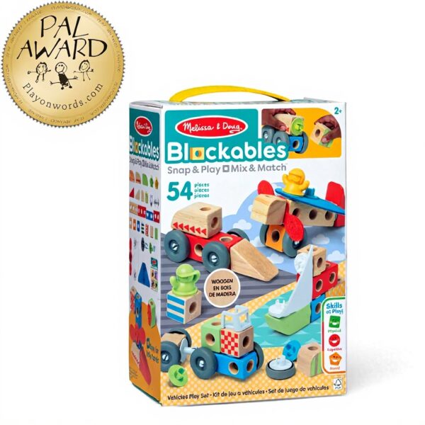Blockables Fahrzeuge Bauset Melissa Doug Holzspielzeug