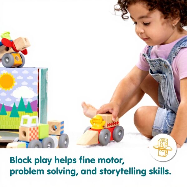 Blockables Fahrzeuge Bauset Melissa Doug Holzspielzeug