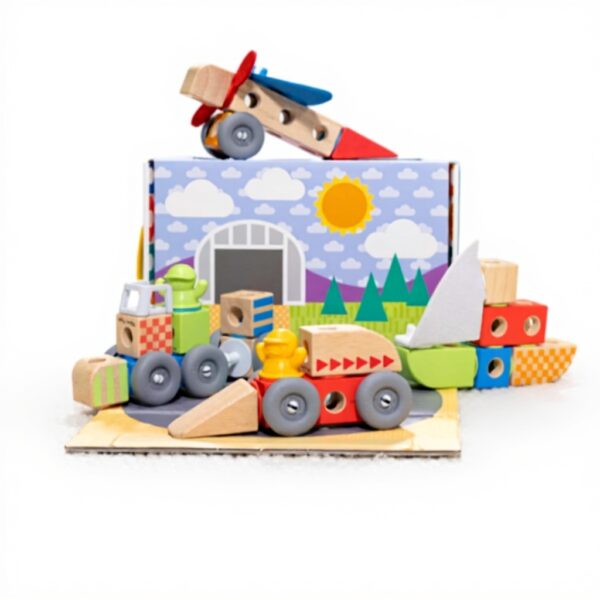 Blockables Fahrzeuge Bauset Melissa Doug Holzspielzeug