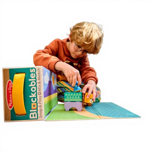 Blockables Safari Bauset Melissa Doug Holzbausteine Kinder