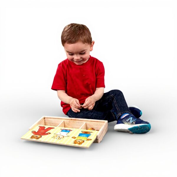 Bärenfamilie Ankleidepuzzle Holz Melissa Doug Kinder 3-6