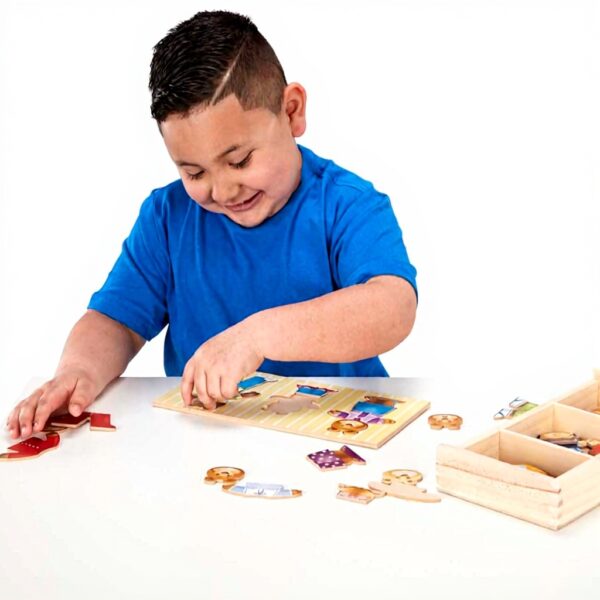 Bärenfamilie Ankleidepuzzle Holz Melissa Doug Kinder 3-6