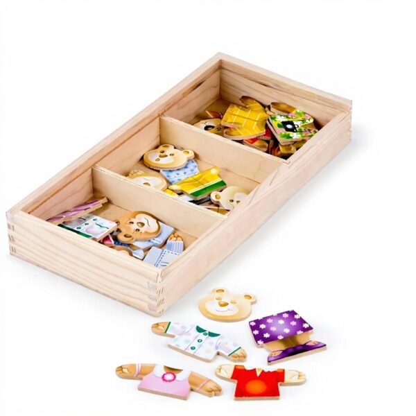 Bärenfamilie Ankleidepuzzle Holz Melissa Doug Kinder 3-6