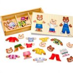 Bärenfamilie Ankleidepuzzle Holz Melissa Doug Kinder 3-6