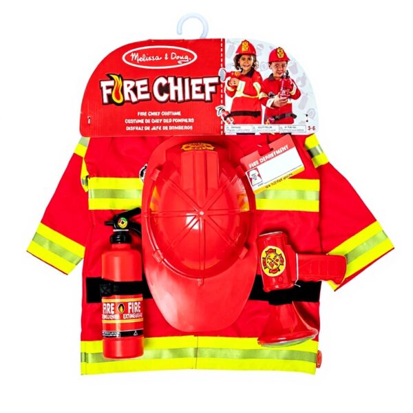 Feuerwehrkostüm Melissa Doug Kinder Rollenspiel realistisch