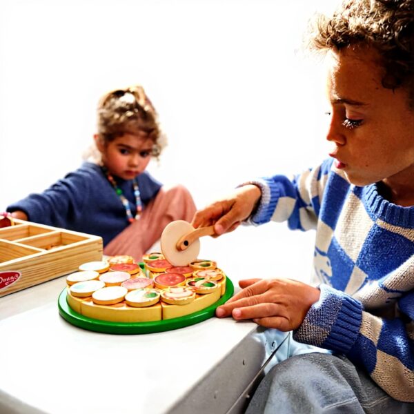 Holz-Pizzeria Melissa Doug Rollenspiel Pizza-Set Kinder 3