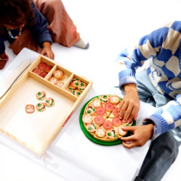 Holz-Pizzeria Melissa Doug Rollenspiel Pizza-Set Kinder 3