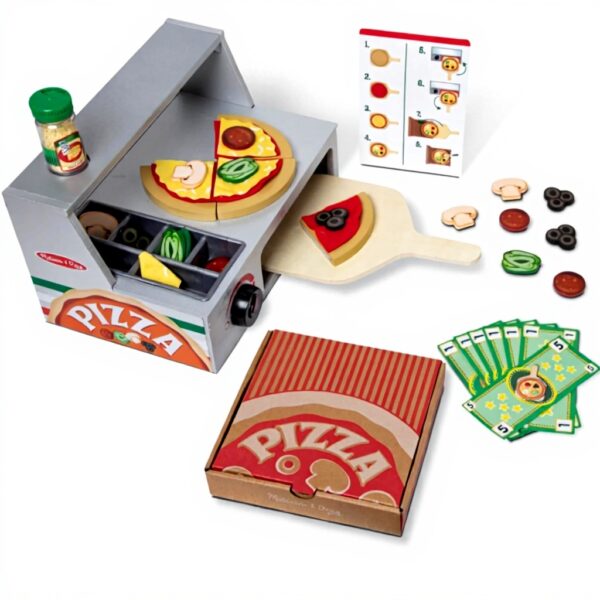 Holz-Pizzeria Melissa Doug Rollenspiel Pizza-Set Kinder 3