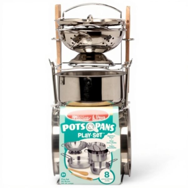 Melissa amp Doug Kinderküchen-Topfset Edelstahl 8-teilig