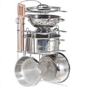 Melissa amp Doug Kinderküchen-Topfset Edelstahl 8-teilig