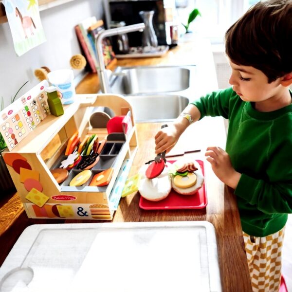 Melissa Doug Sandwich Shop Holzspielzeug Rollenspiel Kinder