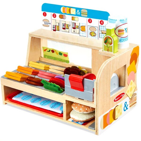 Melissa Doug Sandwich Shop Holzspielzeug Rollenspiel Kinder
