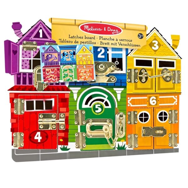 Motorikspielzeug Melissa Doug Holzspielbrett mit Schlössern