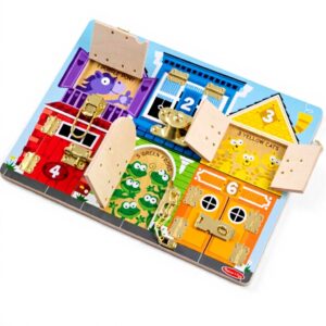 Motorikspielzeug Melissa Doug Holzspielbrett mit Schlössern