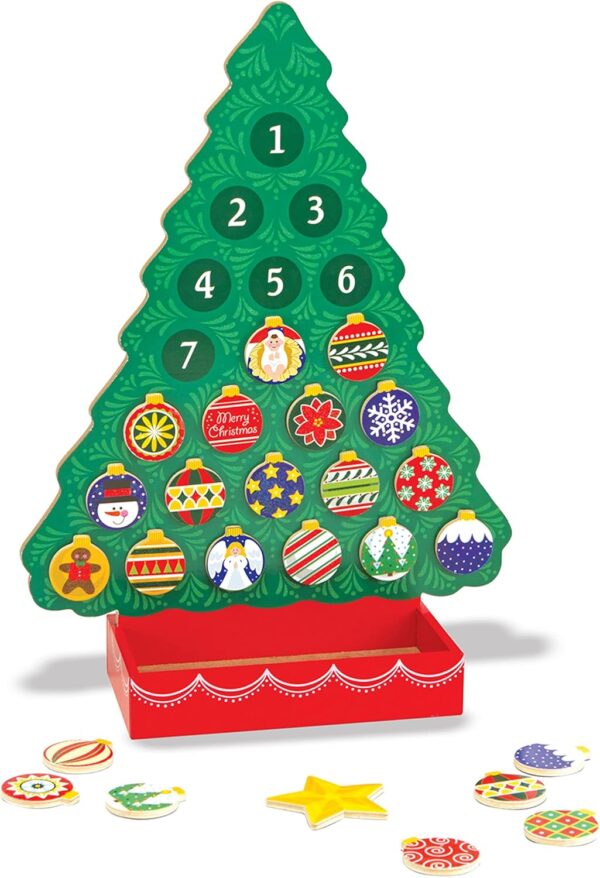 Holz Adventskalender Melissa Doug magnetisch Kinder-0