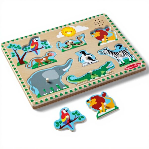 Zootiere Sound Puzzle Melissa Doug Holzspielzeug Motorik