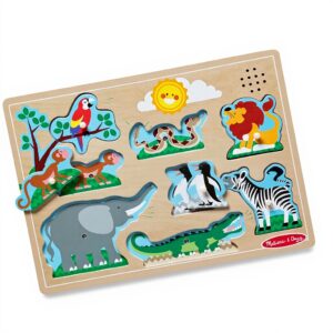 Zootiere Sound Puzzle Melissa Doug Holzspielzeug Motorik