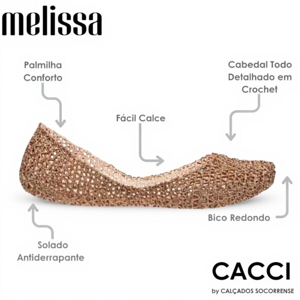 Melissa Damen Campana Papel 20 Pumps Ballerinas Pink Rose