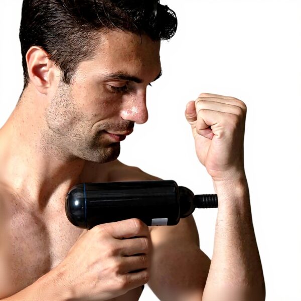 Melissa Massage Pistole wiederaufladbar 4 Aufsätze 6 Stufen