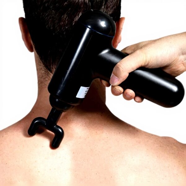 Melissa Massage Pistole wiederaufladbar 4 Aufsätze 6 Stufen