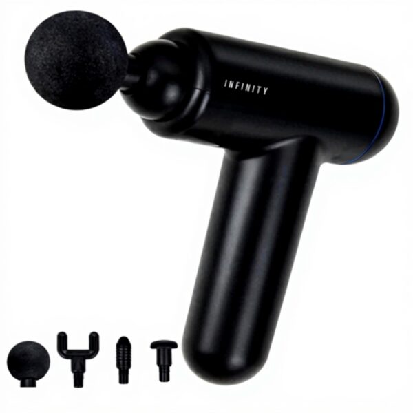 Melissa Massage Pistole wiederaufladbar 4 Aufsätze 6 Stufen