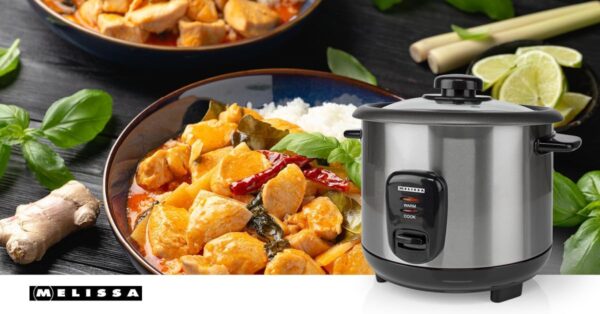 Reiskocher Melissa 1L Antihaftbeschichtung Dampfgareinsatz-13