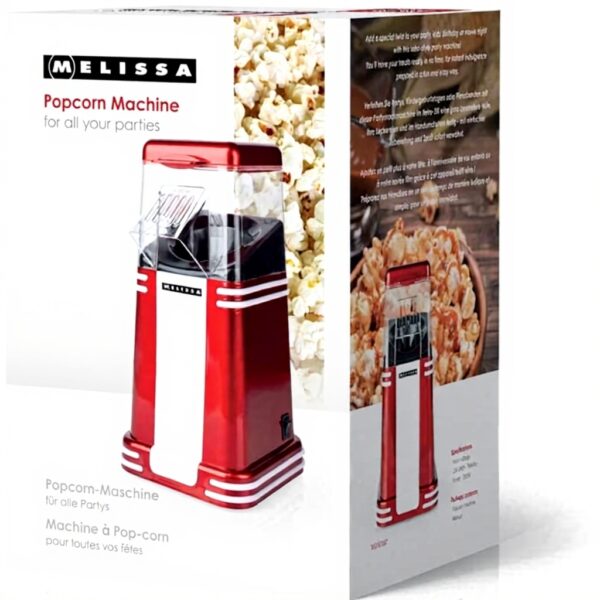 Popcornmaschine Melissa Retro Heißluft ohne Öl kompakt