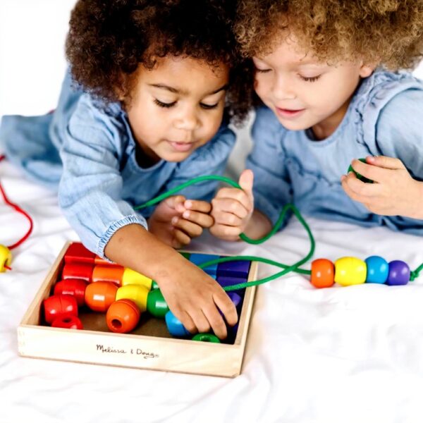 Melissa Doug Perlen Monat Holz Bastelset Kinder Textilfarben