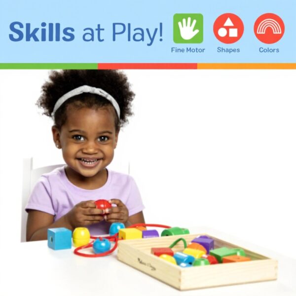 Melissa Doug Perlen Monat Holz Bastelset Kinder Textilfarben