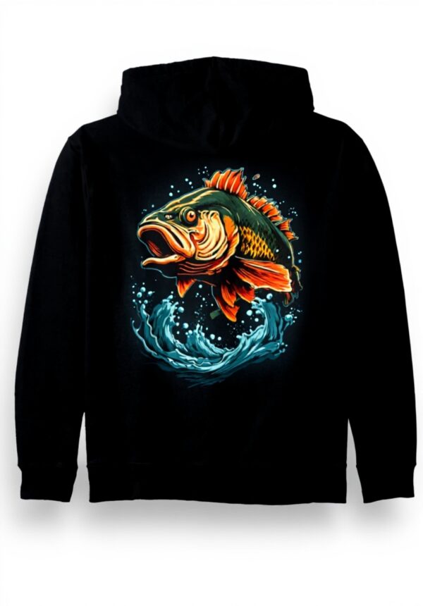 Barsch Angler Kapuzenpullover Design Leicht Unisex