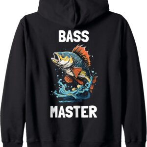Bass Master Barsch Fisch Angler Kapuzenjacke Design-0
