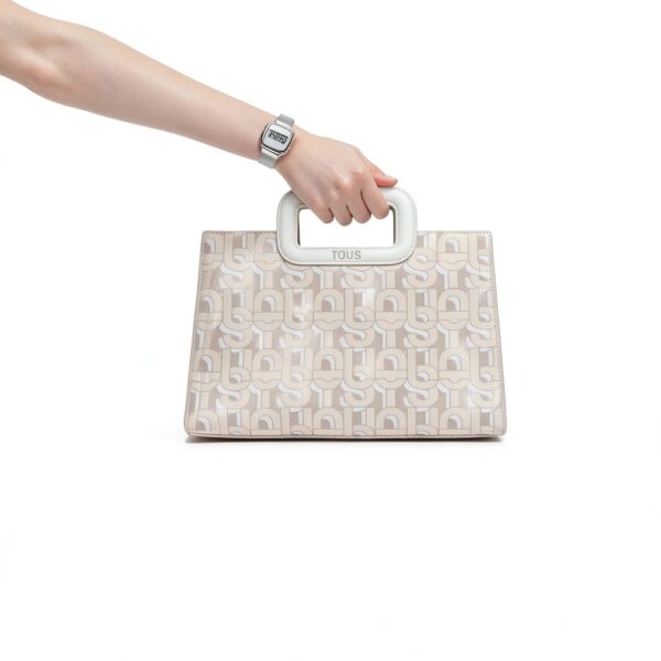TOUS Damen Schultertasche Beige Tote Bag 31 cm-5