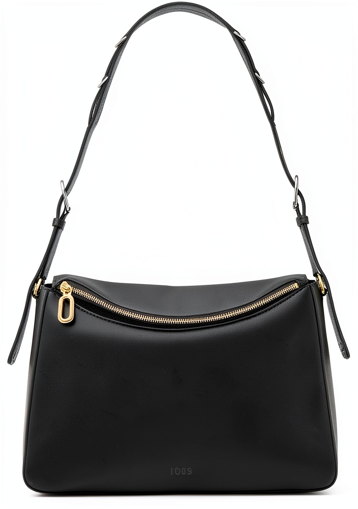 TOUS City Tasche in Schwarz auf einem urbanen Hintergrund