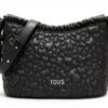TOUS Damen Umhängetasche Schwarz Puffy Bear Reißverschluss-0