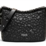 TOUS Damen Umhängetasche Schwarz Puffy Bear Reißverschluss-0