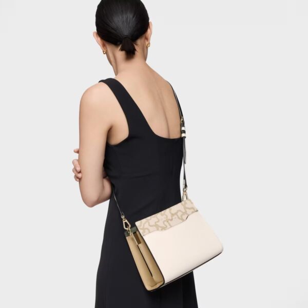 TOUS Shopper Damen Umhängetasche Kaos Muster Goldfarben-3