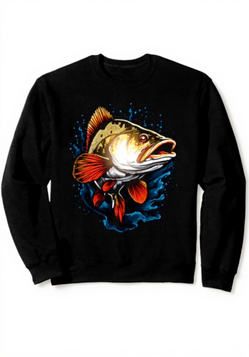 Barsch Sweatshirt Design auf Baumwollstoff