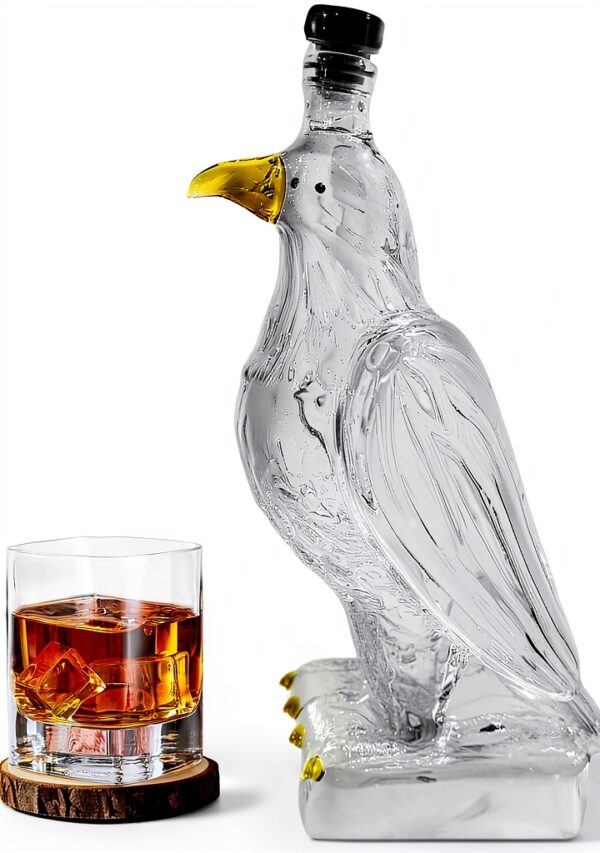 Agle Whisky Decanter Tierform Glas Alkoholbehälter