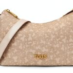 TOUS Damen Umhängetasche beige Kaos mini lines mittelgroß-0