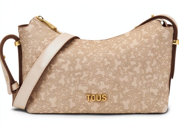 TOUS Damen Umhängetasche beige Kaos mini lines mittelgroß-0