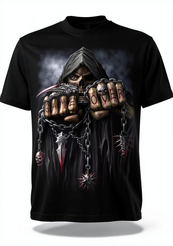 AGL T-Shirt Game Over Schwarz L Auto Motorrad Merchandise