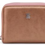 TOUS Geldgürtel Saffiano Kunstleder Silber Malve Beige-0