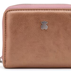TOUS Geldgürtel Saffiano Kunstleder Silber Malve Beige-0