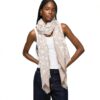 TOUS Schal Damen Unisex Steinfarbe Devore Modell-4