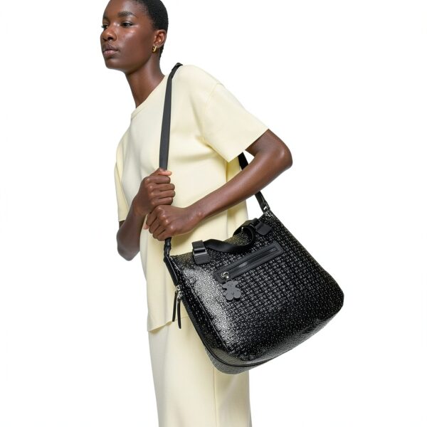 Tous Damen Messenger Bag Synthetik Reißverschluss Design-4