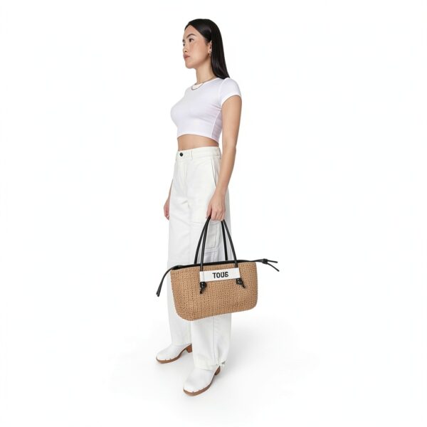 TOUS Damen Kunstleder Taschentuch Magnetverschluss-6