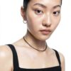 Leder Choker Damen TOUS Sterlingsilber Schmuck Halskette-5