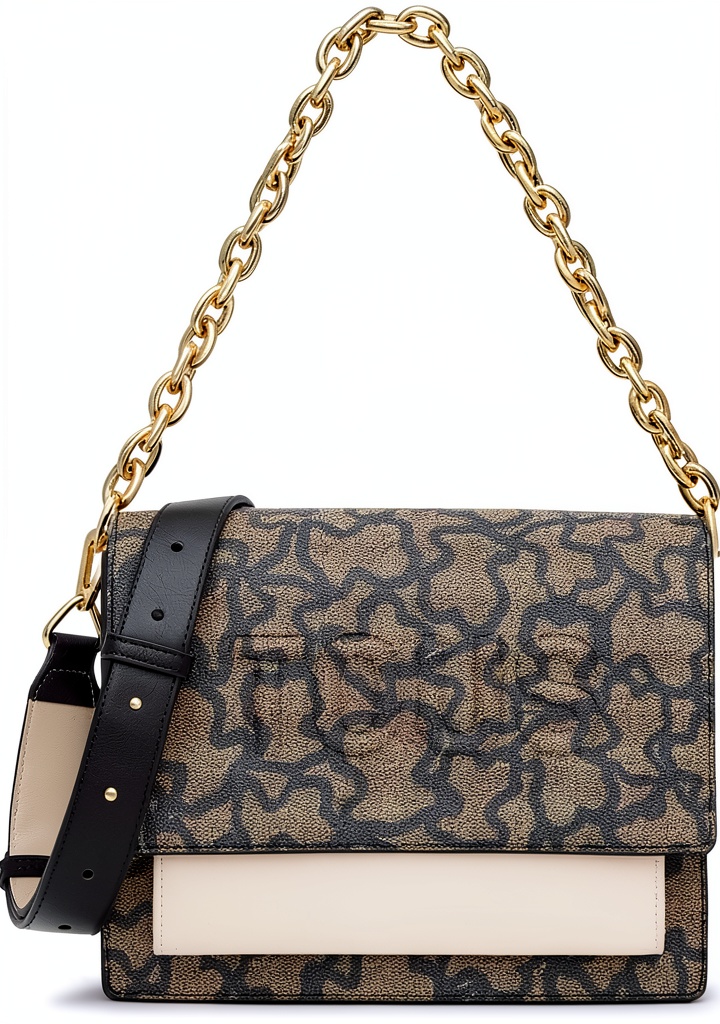 TOUS Audree Chain Umhängetasche in schwarz von vorne