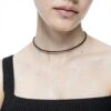 Leder Choker Damen TOUS Sterlingsilber Schmuck Halskette-3
